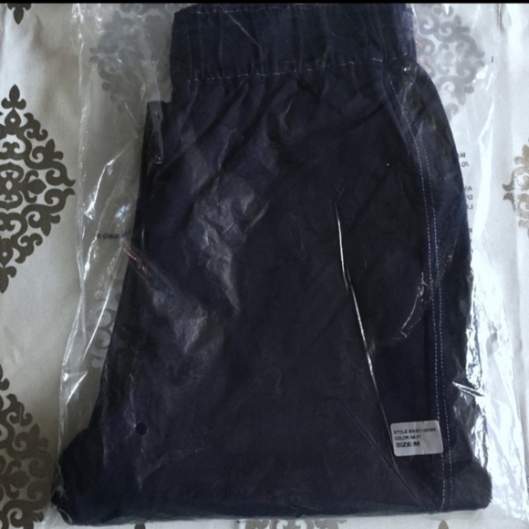 COPY - Dee Elly Cotton Paper Bag Waist Nautical Ankle Cropped Pants - Picture 7 of 7